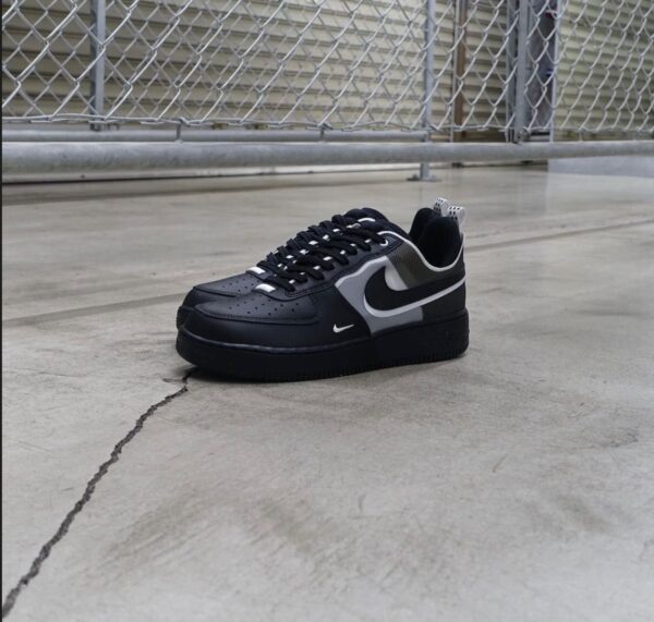 Nike Airforce 1 React Double Swoosh Black (Master Quality) Shoes Wala