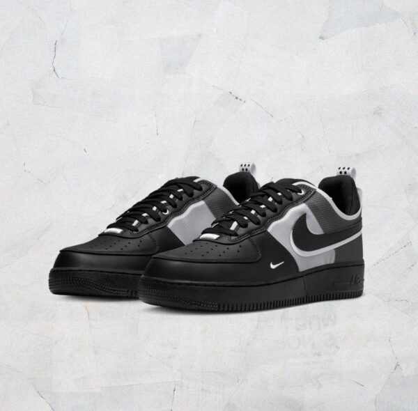 Nike Airforce 1 React Double Swoosh Black (Master Quality) Shoes Wala