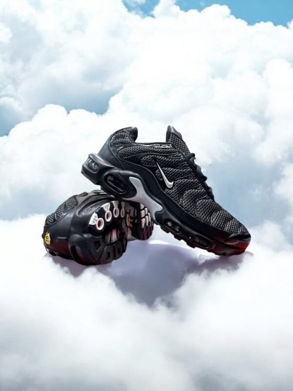 Nikee AirMax Plus Metallic Black Silver (Master Quality) Shoes Wala