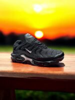 Nikee AirMax Plus Metallic Black Silver (Master Quality) Shoes Wala