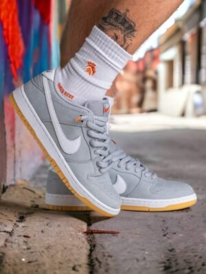 NIKE SB DUNK LOW ORANGE LABEL GREY GUM (Master Quality) Shoes Wala