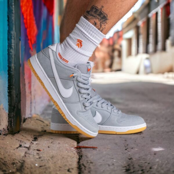 NIKE SB DUNK LOW ORANGE LABEL GREY GUM (Master Quality) Shoes Wala