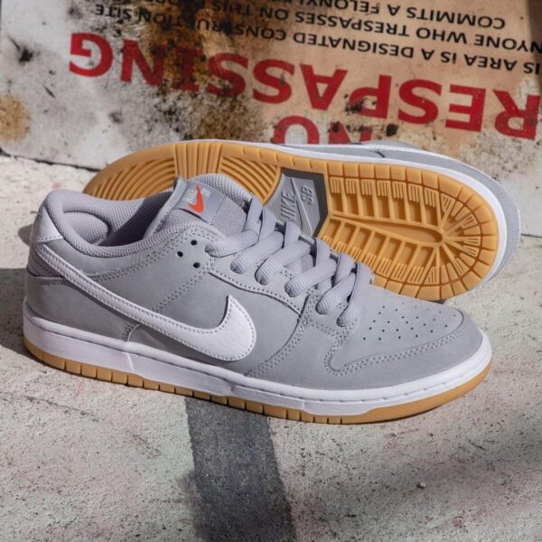 NIKE SB DUNK LOW ORANGE LABEL GREY GUM (Master Quality) Shoes Wala