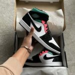 Nike Air Jordan Retro 1 Mid South Beach Black/white (Master Quality) Shoes Wala
