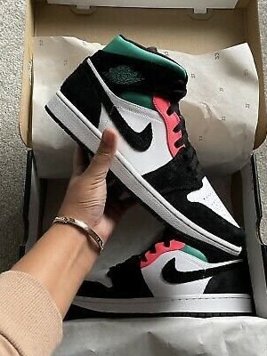 Nike Air Jordan Retro 1 Mid South Beach Black/white (Master Quality) Shoes Wala