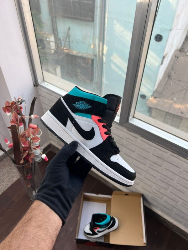 Nike Air Jordan Retro 1 Mid South Beach Black/white (Master Quality) Shoes Wala