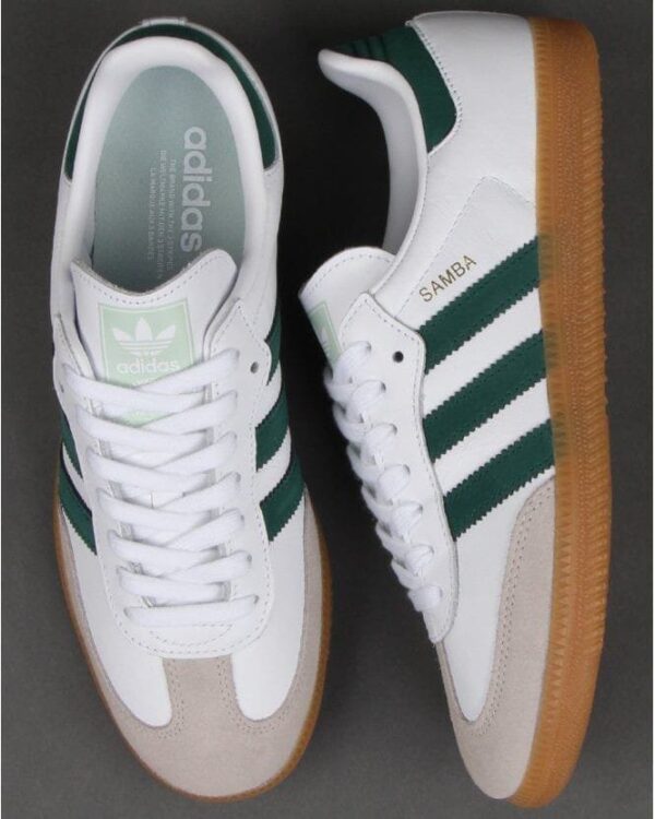 Addidas Samba White to Green (Master Quality) Shoes Wala