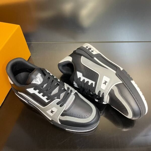Louis Vuitton Trainer Black Grey (Master Quality) Shoes Wala
