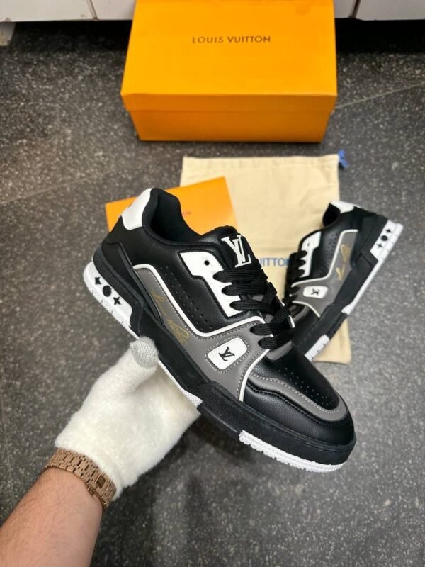 Louis Vuitton Trainer Black Grey (Master Quality) Shoes Wala