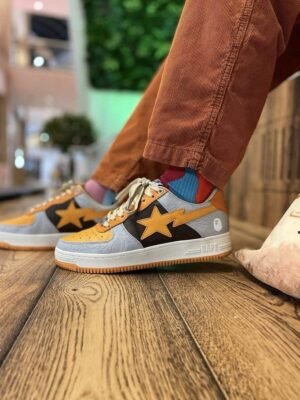 Nike Bathing Ape Bape Sta Low Grey Orange(Master Quality) Shoes Wala