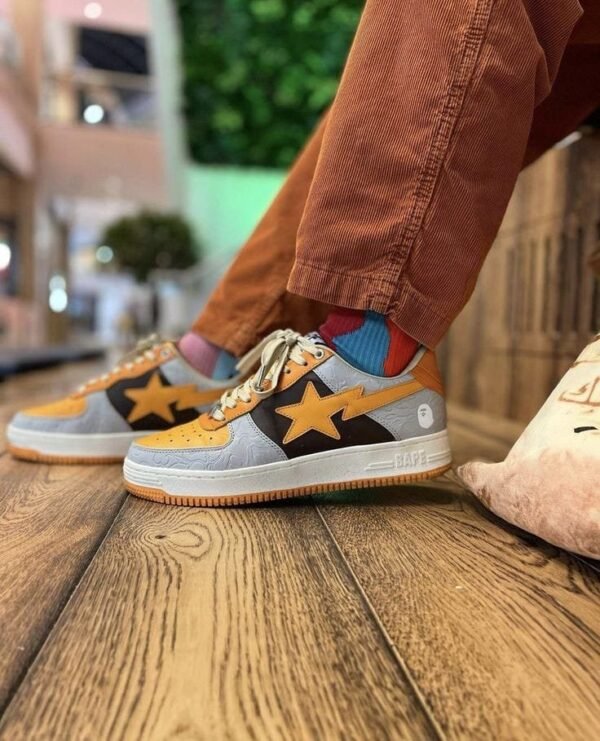 Nike Bathing Ape Bape Sta Low Grey Orange(Master Quality) Shoes Wala