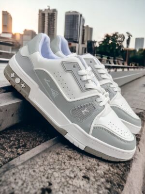 Louis Vuitton LV Trainer Grey White (Master Quality) Shoes Wala