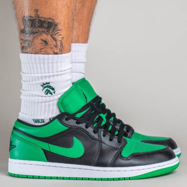 Nike Air Jordan 1 Low Black Lucky Green (Master Quality) Shoes Wala
