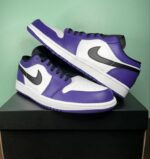 Air Jordan 1 Low Court Purple White (Master Quality) Shoes Wala