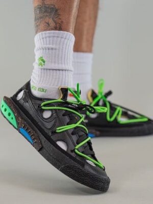 *NIKE X OFF WHITE BLAZER LOW ELECTRO GREEN* (Master Quality) Shoes Wala