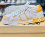 Dolce Gabbana Custom 2 Zero Panelled Low Top Sneakers White Yellow (Master Quality) Shoes Wala