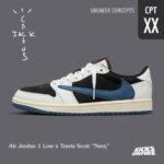 NIKE JORDAN RETRO 1 LOW TRAVIS SCOTT  “NAVY” (Master Quality) Shoes Wala