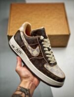 Nike Airforce 1 Off-White x Louis Vuitton Virgil Abloh brown (Master Quality) Shoes Wala