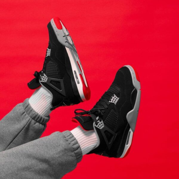 Air Jordan Retro 4 Bred Semi (Advance Quality) Shoes Wala