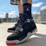 Air Jordan Retro 4 Bred Semi (Advance Quality) Shoes Wala