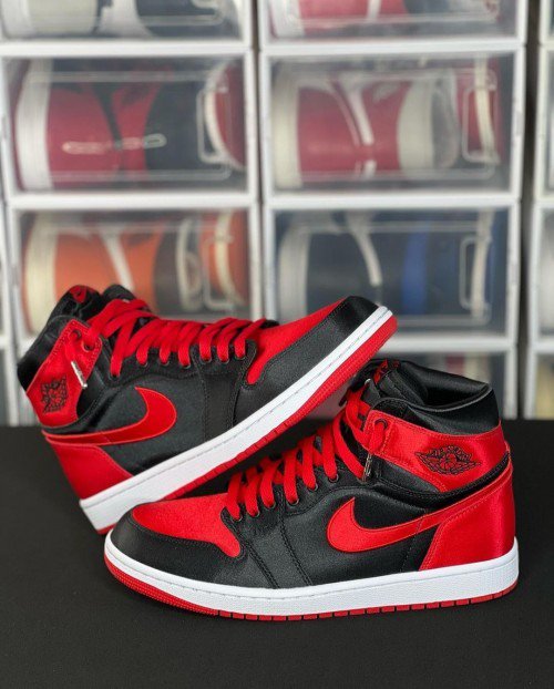 Air Jordan Retro 1 High Satin Bred (Advance Quality) Shoes Wala