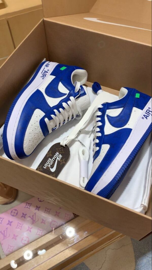 Nike Airforce LV 1 Off-White x Louis Vuitton Virgil Abloh BLUE (Master Quality) Shoes Wala