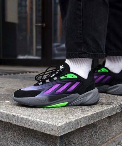 Adidas Originals Ozelia Joker Core Black Screaming Green Gray (Master Quality) Shoes Wala
