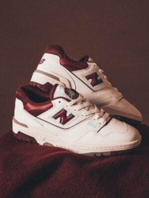 New Balance 550 White Burgendy(Master Quality) Shoes Wala