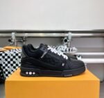 Louis Vuitton Trainer Black Embossed Monogram (Master Quality) Shoes Wala