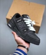 Louis Vuitton Trainer Black Embossed Monogram (Master Quality) Shoes Wala