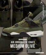 Nike Air Jordan 4 Craft Olive (Master Quality) Shoes Wala