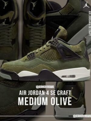 Nike Air Jordan 4 Craft Olive (Master Quality) Shoes Wala