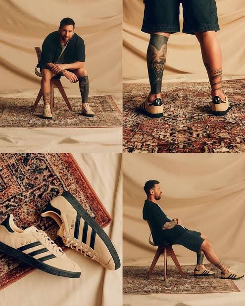 ADIDAS Gazelle Crystal Sand X Lionel Messi (Master quality) Shoes Wala