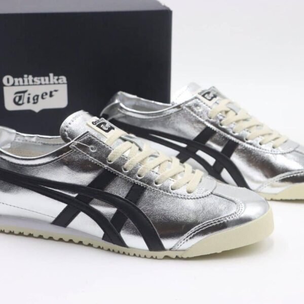 Onitsuka Tiger Mexico 66 Silver Black (Master quality) Shoes Wala