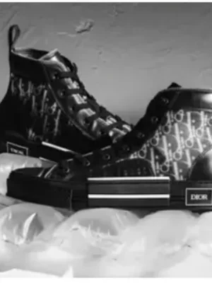 Dior B23 High Top Logo Oblique Black(Master Quality) Shoes Wala