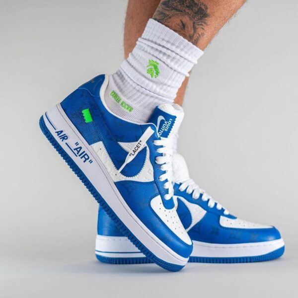 Nike Airforce LV 1 Off-White x Louis Vuitton Virgil Abloh BLUE (Master Quality) Shoes Wala