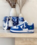 Louis Vuitton X Nike Air Force 1 Royal Blue (Master Quality) Shoes Wala