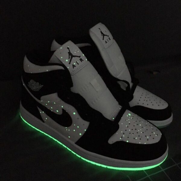 Nike Air Jordan 1Mid Glow In Dark Panda (Master Quality) Shoes Wala