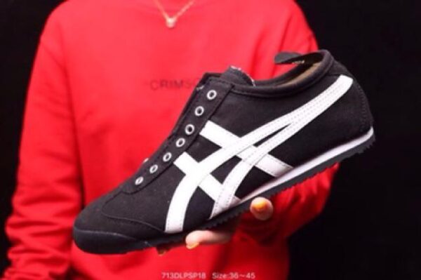 Onitsuka Tiger Slip Ons Black/White (Master Quality) Shoes Wala