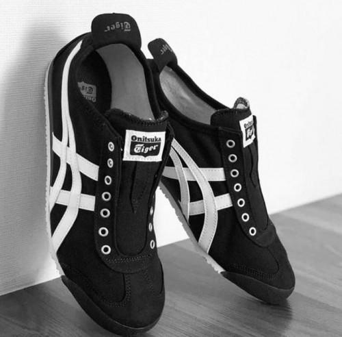 Onitsuka Tiger Slip Ons Black/White (Master Quality) Shoes Wala