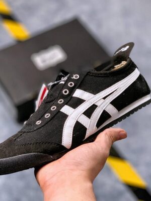 Onitsuka Tiger Slip Ons Black/White (Master Quality) Shoes Wala