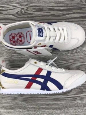 Ontisuka Tiger Mexico 66 White-Blue- Red-Gold (Master Quality) Shoes Wala