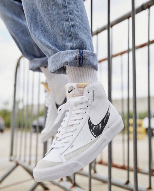 Nike Blazer Mid 77 Sketch White Black (Master Quality) Shoes Wala