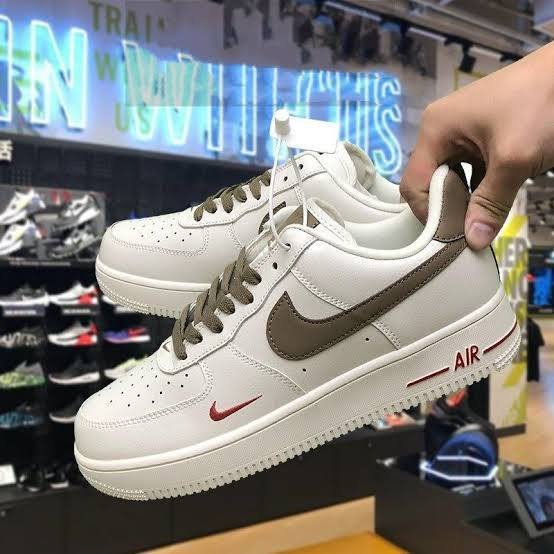 NIKE AIRFORCE 1  MINI RED SWOOSH (Master Quality) Shoes Wala