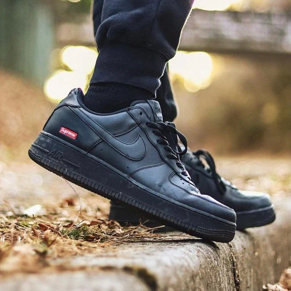 NIKE AIRFORCE 1 SUPREME BLACK (Master Quality) Shoes Wala