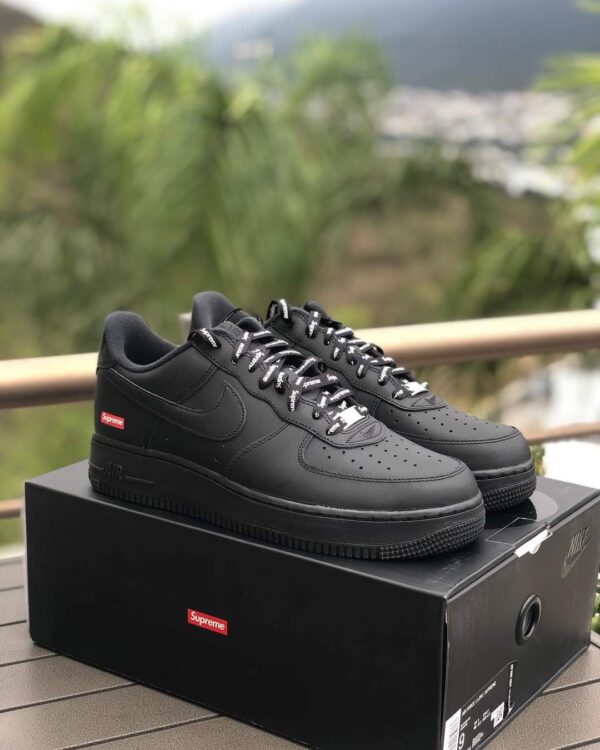 NIKE AIRFORCE 1 SUPREME BLACK (Master Quality) Shoes Wala