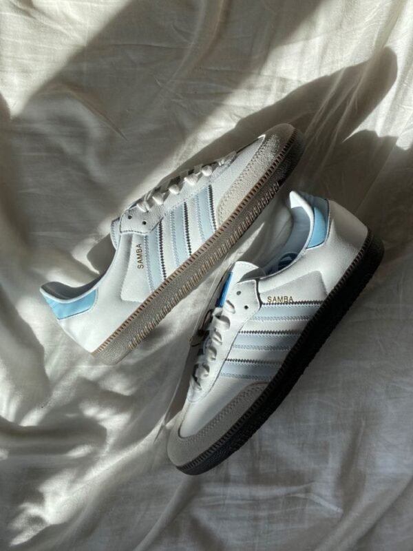 ADIDAS SAMBA WHITE BLUE SKY HALO ( Master Quality) Shoes Wala