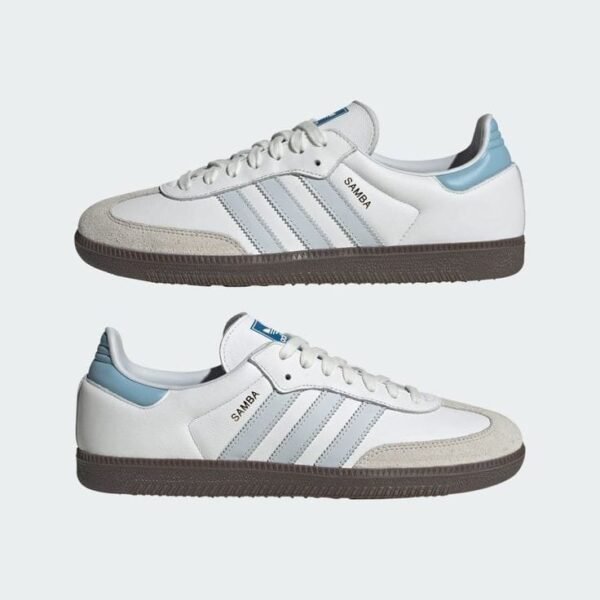 ADIDAS SAMBA WHITE BLUE SKY HALO ( Master Quality) Shoes Wala