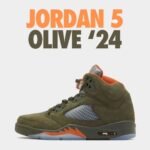 AIR  JORDAN RETRO 5 OLIVE GREEN (Master Quality) Shoes Wala