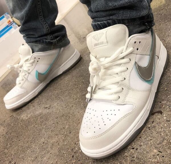 Nike SB Dunk Low QS White Diamond (master Quality) Shoes Wala